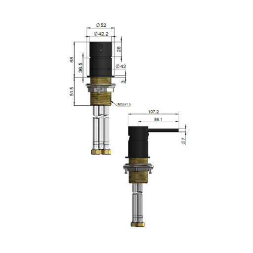 Meir Round Deck Mounted Mixer