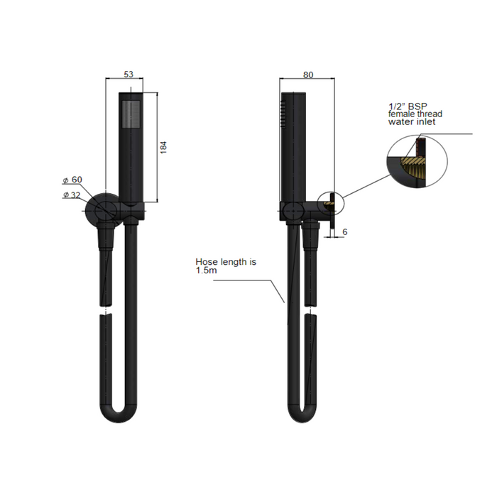 Meir Round Shower on Bracket