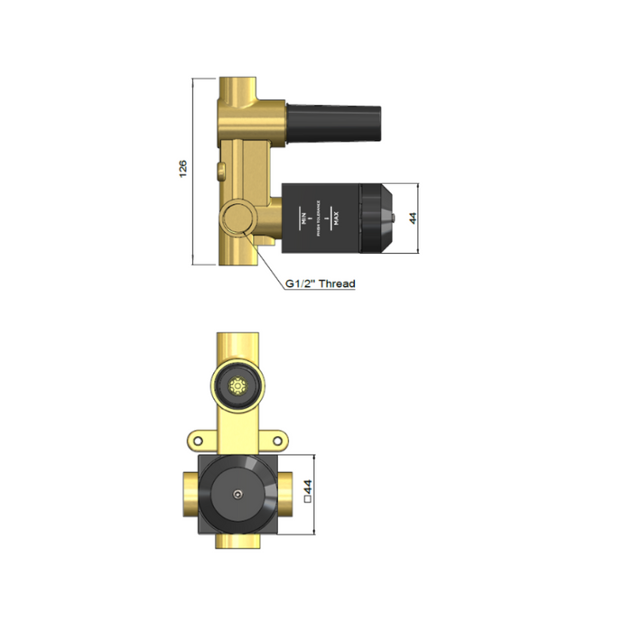 Meir Diverter Mixer In–Wall Body (Trim Kit Not Included)