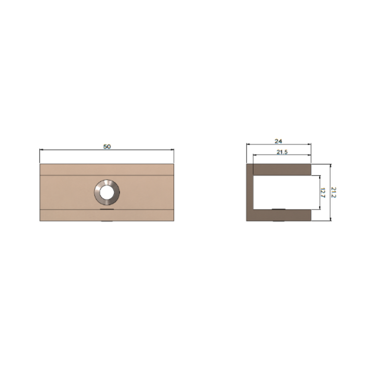 Meir Glass Fixing U Bracket 