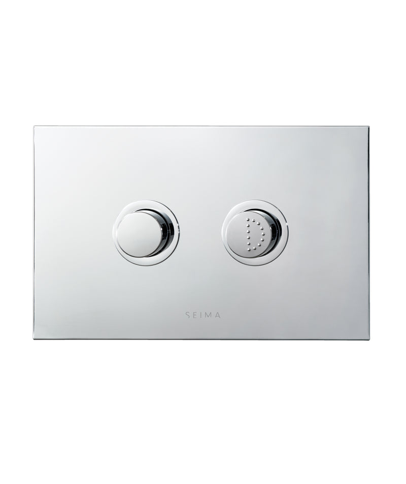SEIMA Flush Plate - 300 Care - Raised Buttons Chrome