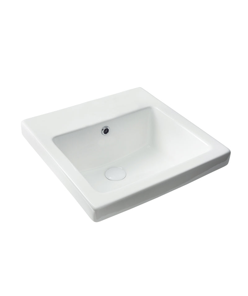 SEIMA Kyra 017 Ceramic Inset Above Counter Basin, Square