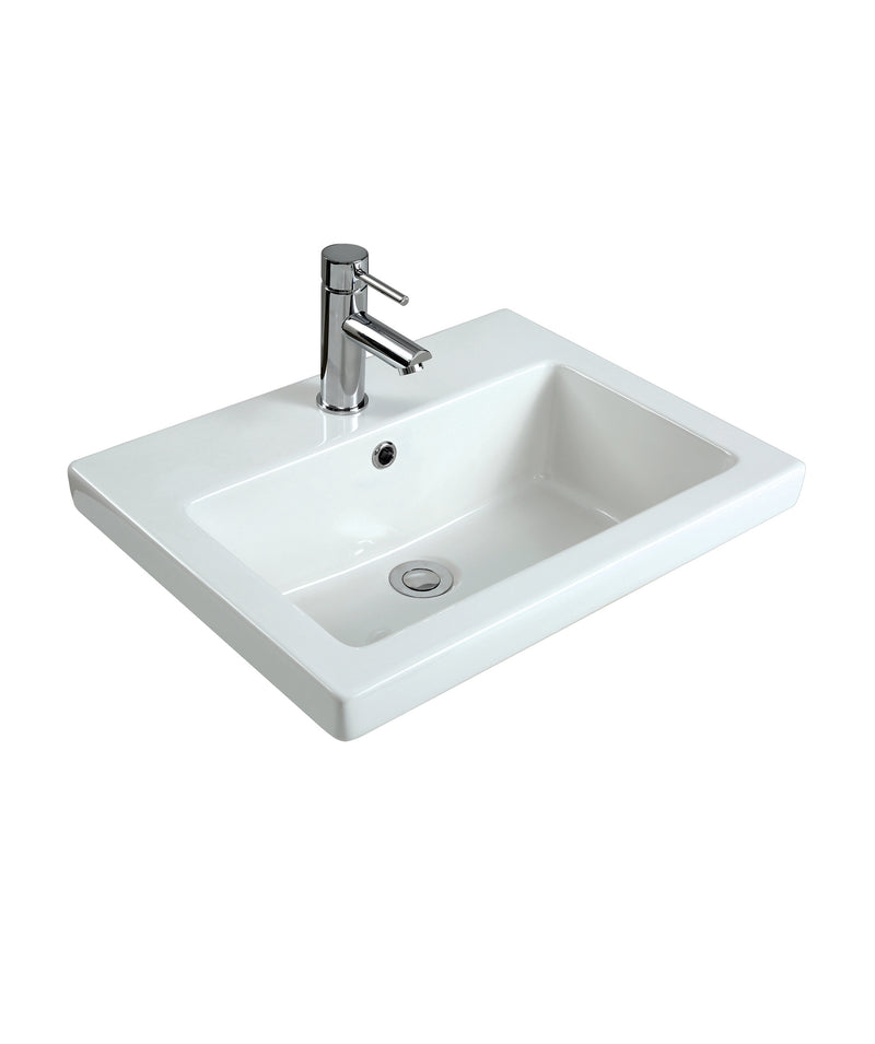 SEIMA Kyra 024 Ceramic Inset Above Counter Basin, Rectangular
