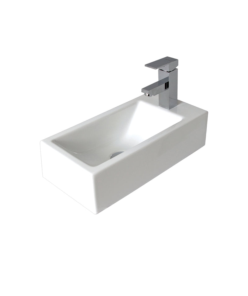 SEIMA Kyra 514 Ceramic Wall Basin or Above Counter Basin, Rectangular