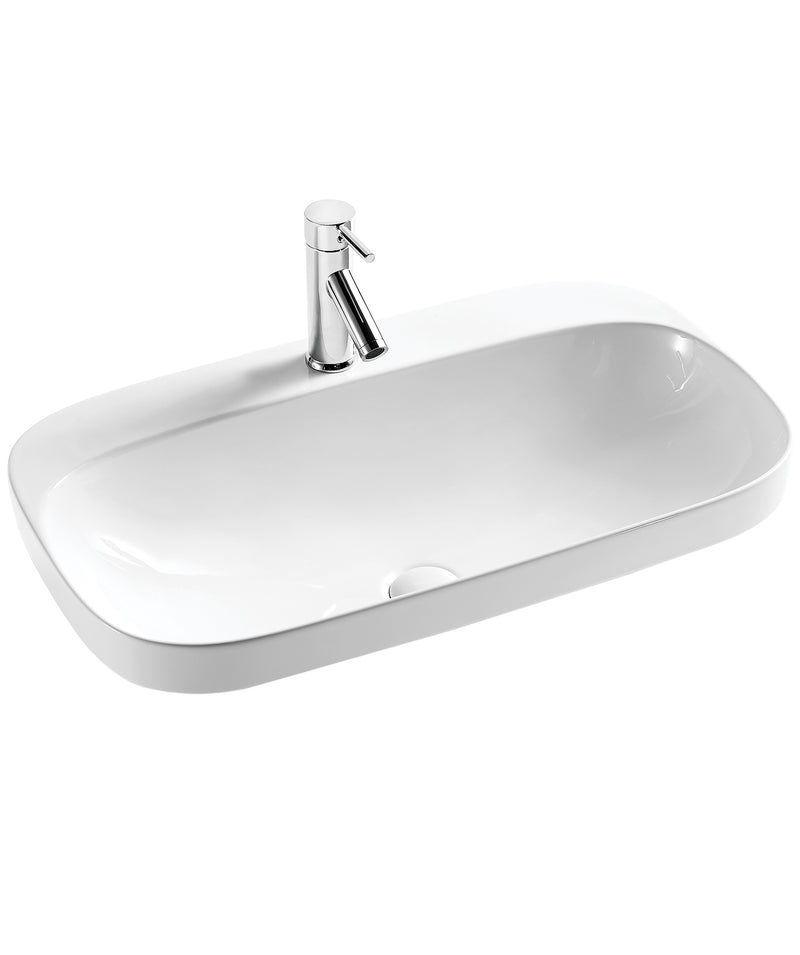 SEIMA Limni 725 Ceramic Inset Above Counter Basin, Rectangular